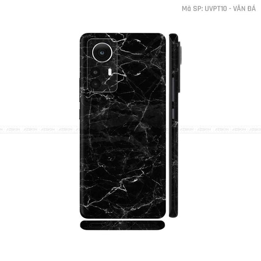 Dán Skin Xiaomi 12 Series Vân Nổi Vân Đá Đen | UVPT10