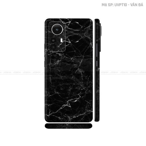 Dán Skin Xiaomi 12 Series Vân Nổi Vân Đá Đen | UVPT10