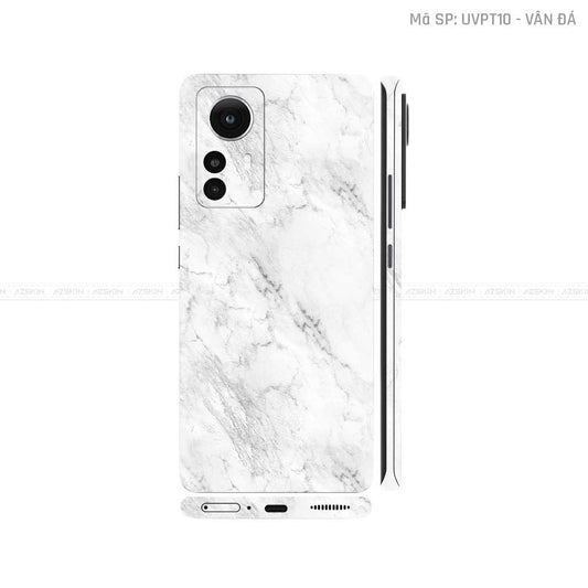 Dán Skin Xiaomi 12 Series Vân Nổi Vân Đá Trắng | UVPT10