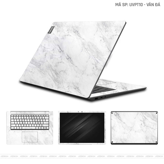 Dán Skin Laptop Lenovo Vân Đá Trắng | UVPT10