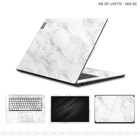 Dán Skin Laptop Lenovo Vân Đá Trắng | UVPT10