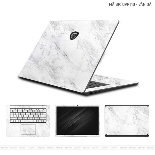 Dán Skin Laptop MSI Vân Đá Trắng | UVPT10