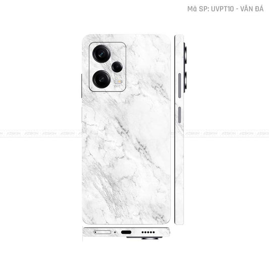 Dán Skin Xiaomi Redmi Note 12 Series Vân Đá Trắng | UVPT10