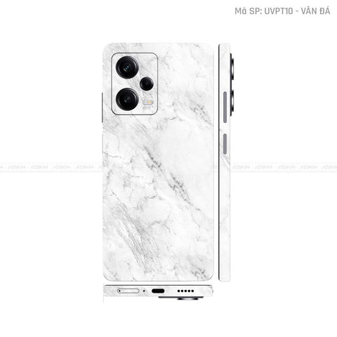 Dán Skin Xiaomi Redmi Note 12 Series Vân Đá Trắng | UVPT10