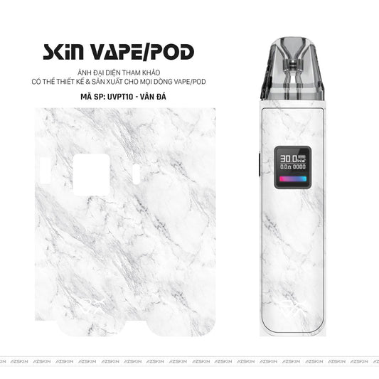 Dán Skin Pod Vân Nổi Vân Đá Trắng | UVPT10