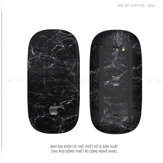 Skin Dán Chuột Apple Magic Mouse Vân Nổi Hình Vân Đá Màu Đen | UVPT10