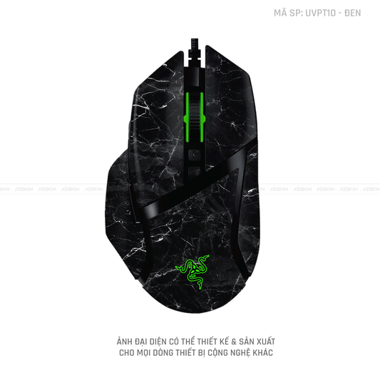 Skin Dán Chuột Razer Vân Nổi Hình Vân Đá Đen | UVPT10