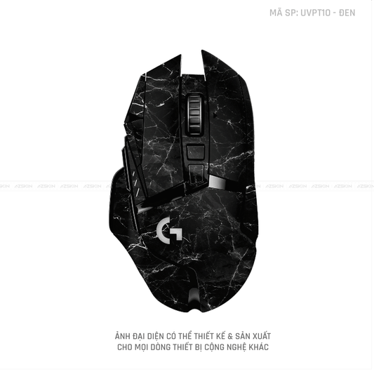 Skin Dán Chuột Logitech Vân Nổi Vân Đá Đen | UVPT10