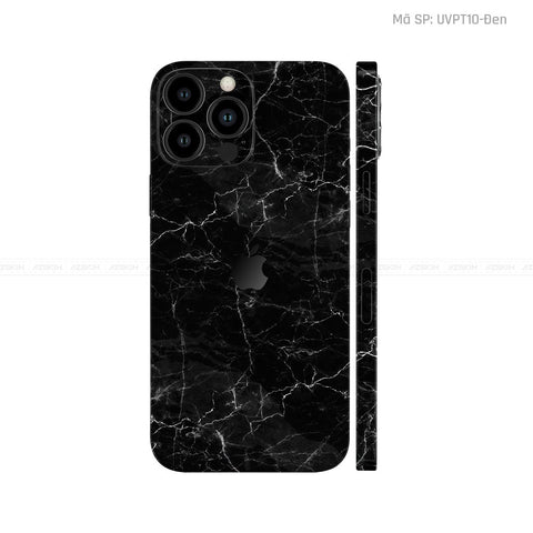 Dán Skin IPhone 13 Series Vân Nổi Đá Đen