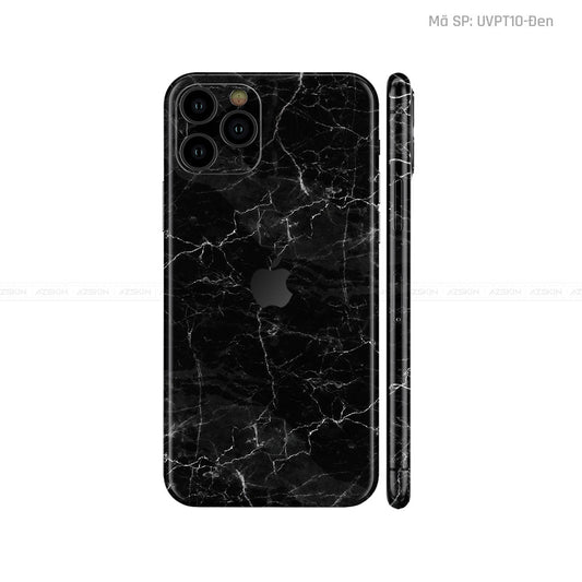 Dán Skin IPhone 11 Series Vân Đá Đen | UVPT10