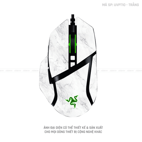 Skin Dán Chuột Razer Vân Nổi Hình Vân Đá Trắng | UVPT10