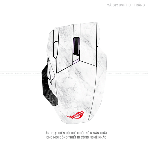 Skin Dán Chuột Asus Vân Nổi Hình Vân Đá Trắng | UVPT10