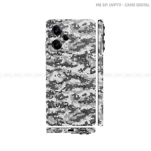 Dán Skin Xiaomi Redmi Note 12 Series Vân Nổi Camo Digital | UVPT11