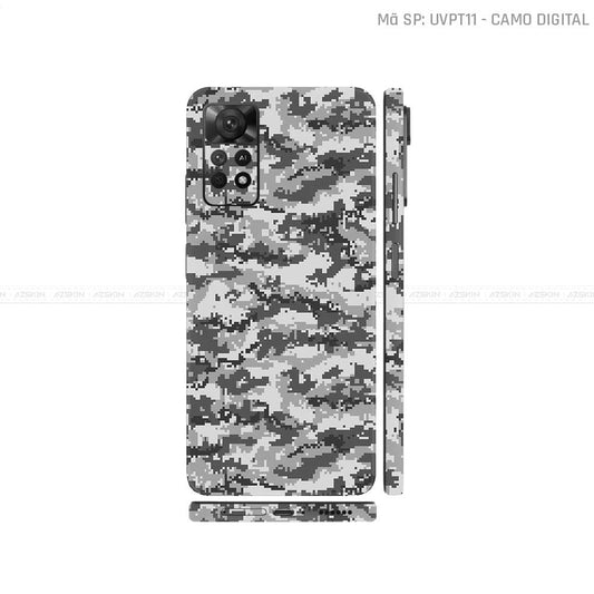 Dán Skin Xiaomi Redmi Note 11 Series Vân Nổi Camo Digital | UVPT11