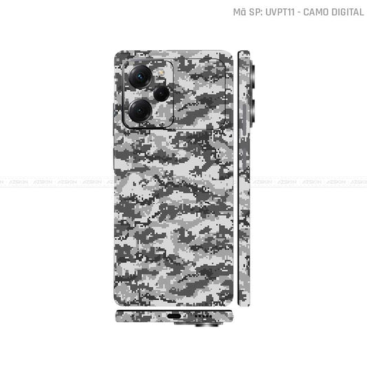 Dán Skin POCO Series Vân Nổi Camo Digital Xám | UVPT11