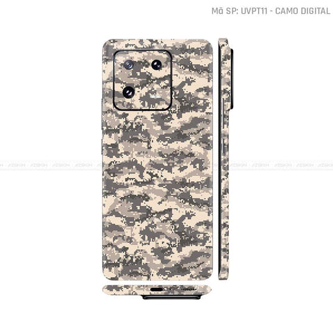 Dán Skin Xiaomi 13 Series Vân Nổi Camo Digital Vàng Cát | UVPT11