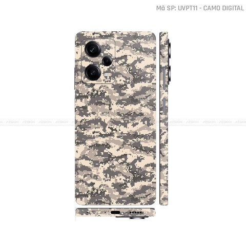 Dán Skin Xiaomi Redmi Note 12 Series Vân Nổi Camo Digital | UVPT11