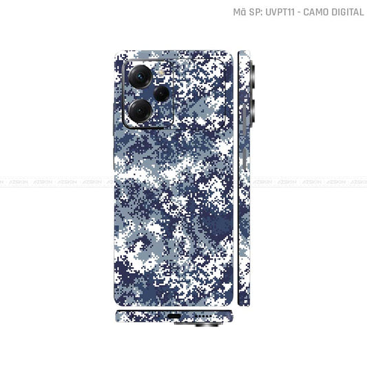 Dán Skin POCO Series Vân Nổi Camo Digital Xanh | UVPT11