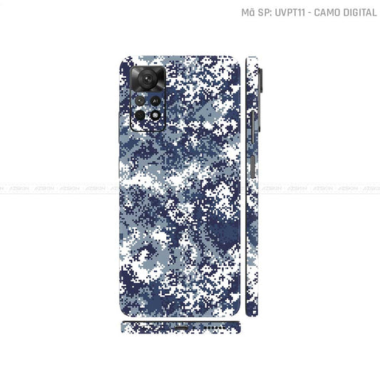 Dán Skin Xiaomi Redmi Note 11 Series Vân Nổi Camo Digital | UVPT11