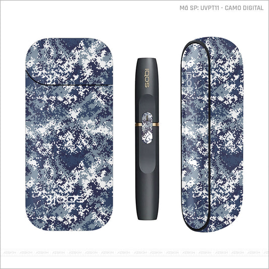 Dán Skin IQOS Vân Camo Digital Xanh | UVPT11