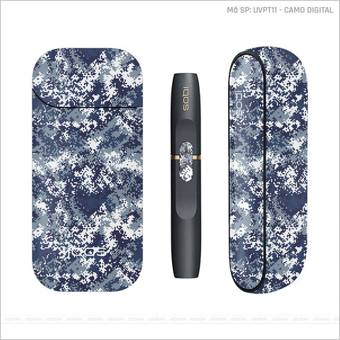 Dán Skin IQOS Vân Camo Digital Xanh | UVPT11