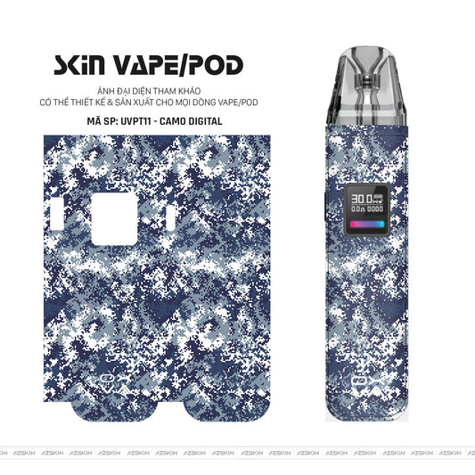 Dán Skin Pod Vân Nổi Camo Digital Xanh | UVPT11