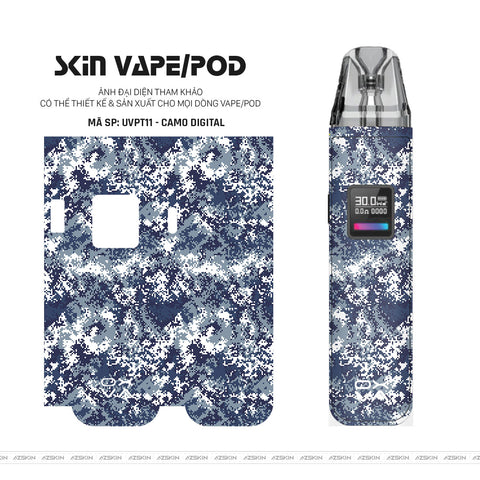 Dán Skin Pod Vân Nổi Camo Digital Xanh | UVPT11