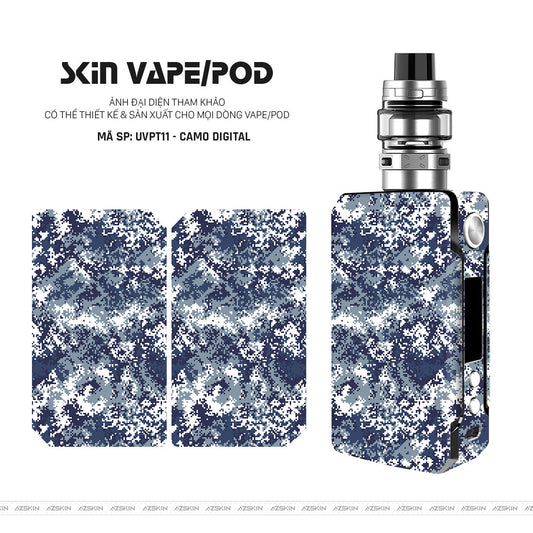 Dán Skin Vape Vân Camo Digital Xanh | UVPT11