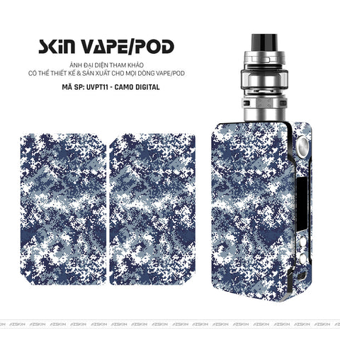 Dán Skin Vape Vân Camo Digital Xanh | UVPT11