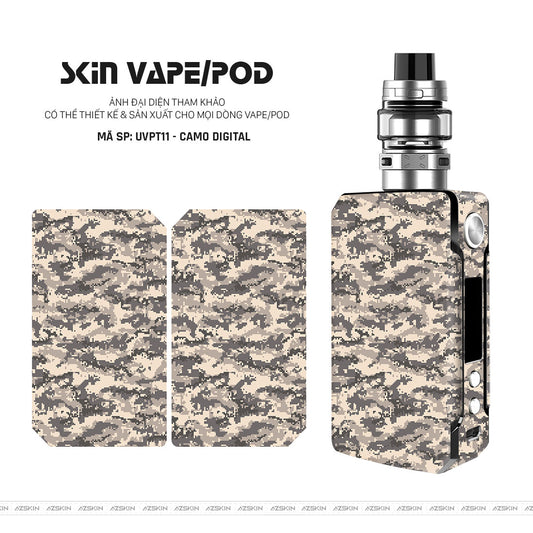 Dán Skin Vape Vân Camo Digital Xa Mạc | UVPT11