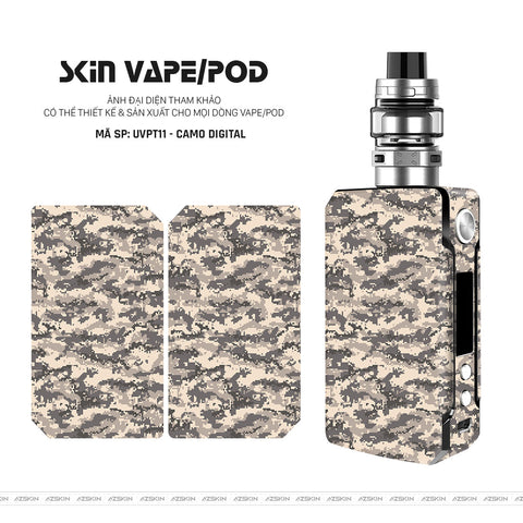 Dán Skin Vape Vân Camo Digital Xa Mạc | UVPT11