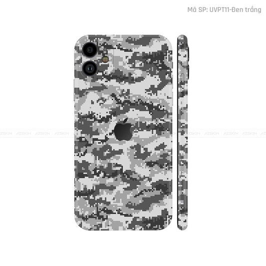 Dán Skin IPhone 11 Series Vân Camo Digital Xám | UVPT11