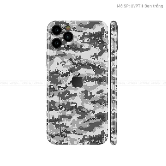 Dán Skin IPhone 11 Series Vân Camo Digital Xám | UVPT11
