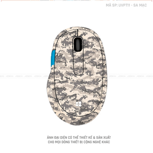 Skin Dán Chuột Microsoft Vân Nổi CAMO DIGITAL Màu Sa Mạc | UVPT11
