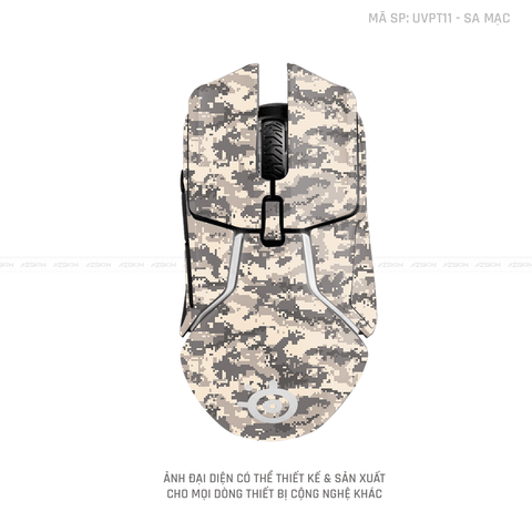 Skin Dán Chuột Steelseries Vân Nổi CAMO DIGITAL Sa Mạc | UVPT11