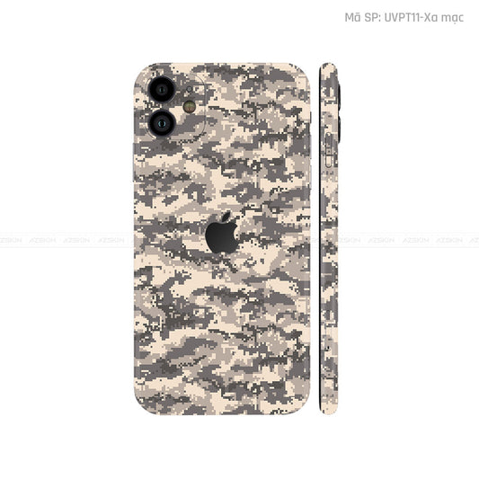 Dán Skin IPhone 11 Series Vân Camo Digital Xa Mạc | UVPT11