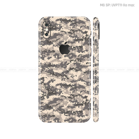 Dán Skin 3M IPhone X Series Vân Camo Digital Xa Mạc | UVPT11