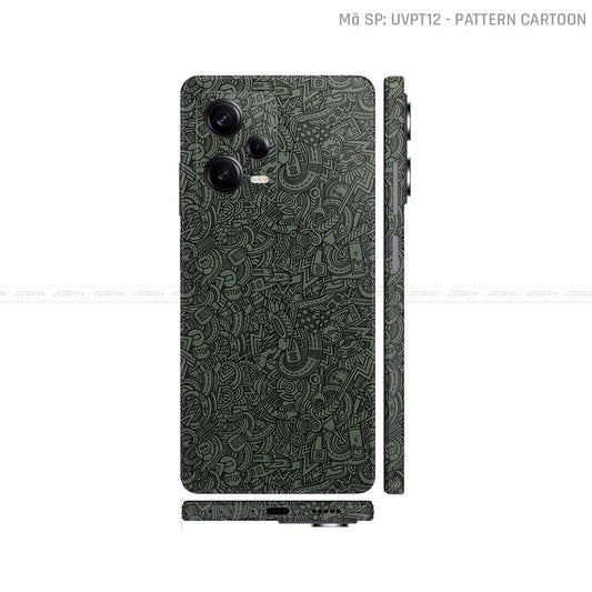 Dán Skin Xiaomi Redmi Note 12 Series Vân Nổi Cartoon Midnight | UVPT12
