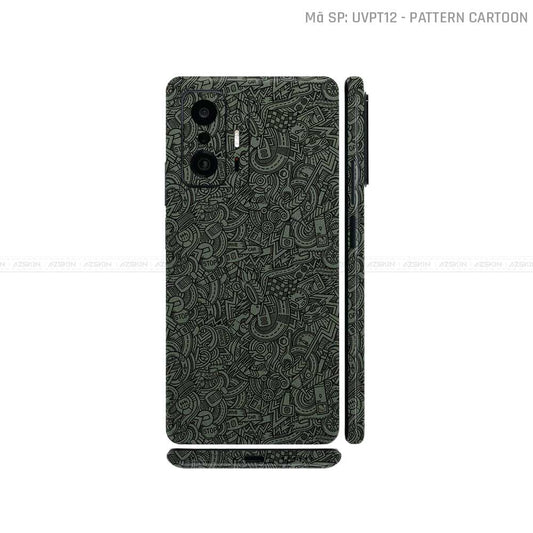 Dán Skin Xiaomi 11 Series Vân Nổi Pattern Cartoon Midnight | UVPT12