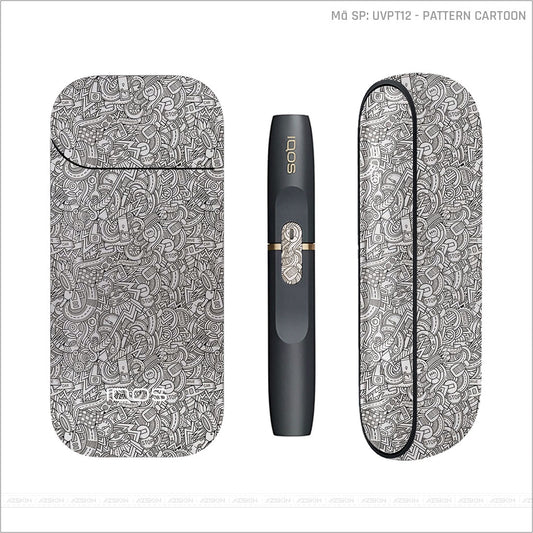 Dán Skin IQOS Vân Pattern Cartoon Trắng | UVPT12