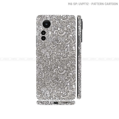 Dán Skin Xiaomi 12 Series Vân Cartoon Trắng | UVPT12