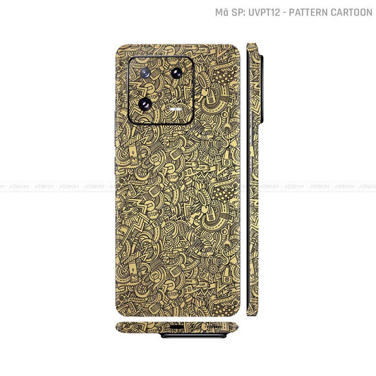 Dán Skin Xiaomi 14 Series Vân Nổi Pattern Cartoon | UVPT12