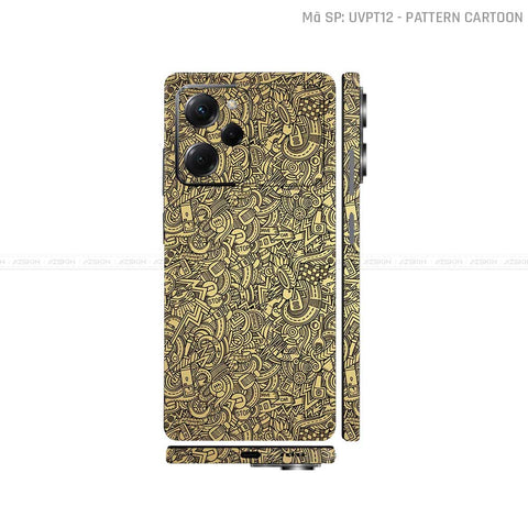 Dán Skin POCO Series Vân Nổi Cartoon Vàng Đồng | UVPT12