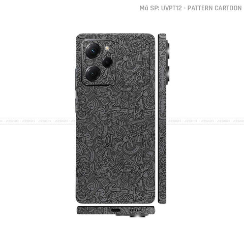 Dán Skin POCO Series Vân Nổi Cartoon Xám | UVPT12