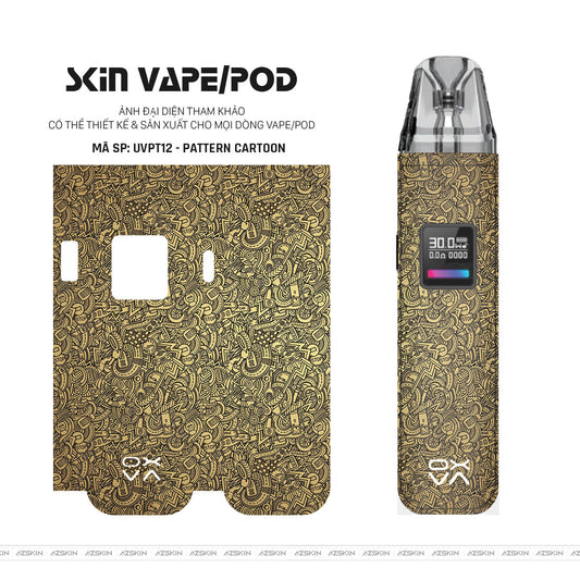 Dán Skin Pod Vân Nổi Pattern Cartoon Vàng | UVPT12