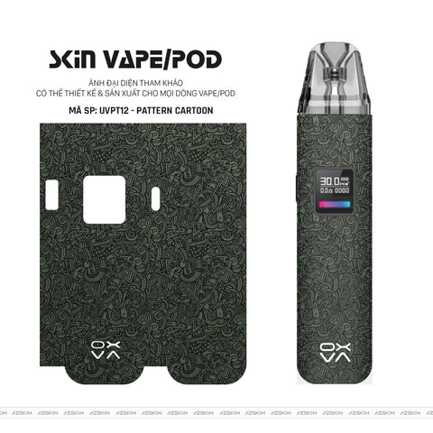 Dán Skin Pod Vân Nổi Pattern Cartoon Midnight | UVPT12