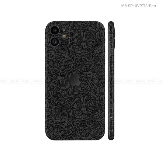 Dán Skin IPhone 11 Series Vân ICON Pattern Cartoon | UVPT12