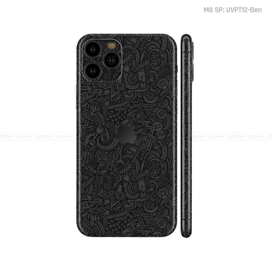Dán Skin IPhone 11 Series Vân ICON Pattern Cartoon | UVPT12