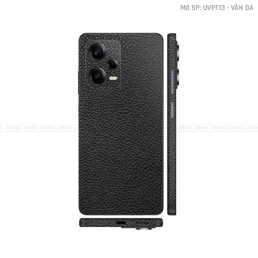 Dán Skin Xiaomi Redmi Note 12 Series Vân Nổi Da Đen | UVPT13