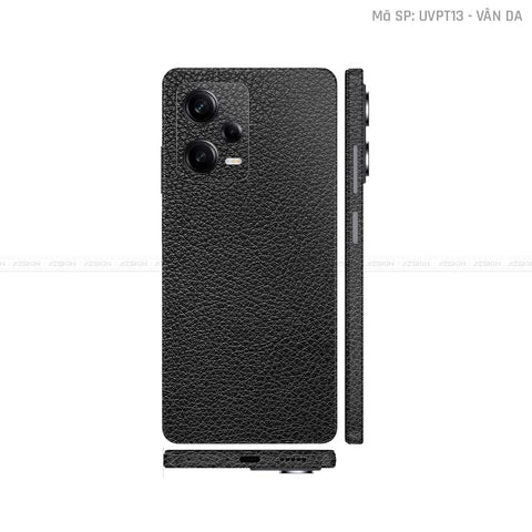Dán Skin Xiaomi Redmi Note 12 Series Vân Nổi Da Đen | UVPT13